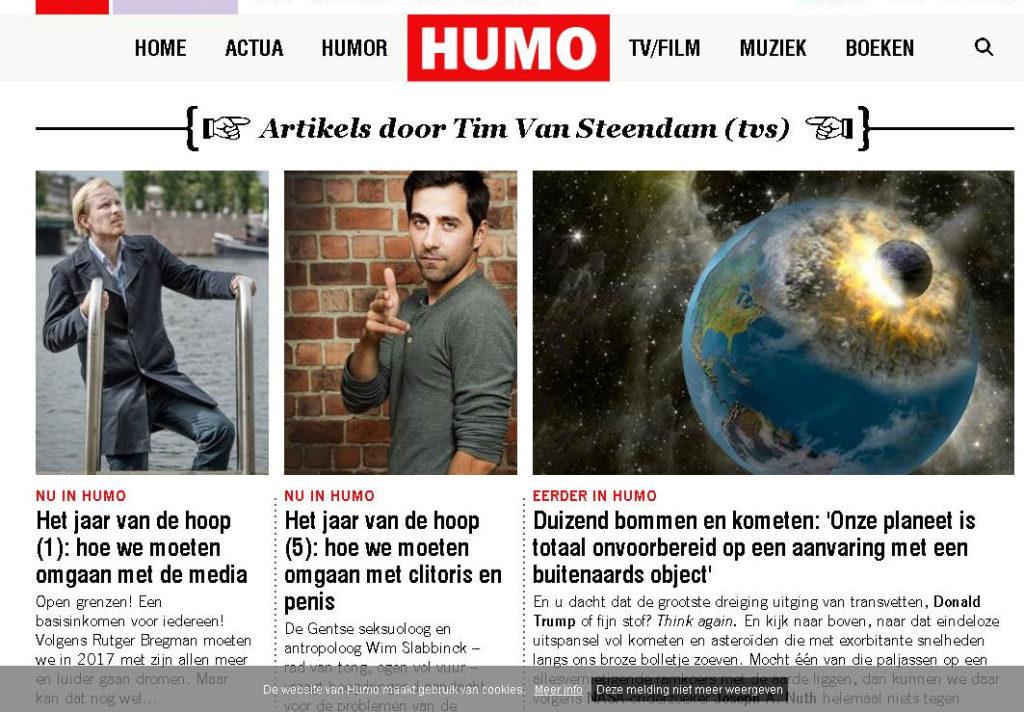 Interview Tim van Steendam - Wim Slabbinck (HUMO); Alain de Botton
