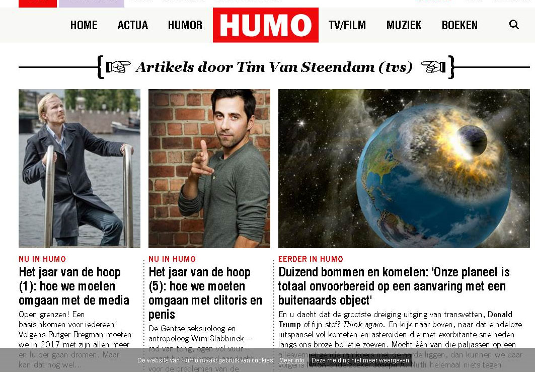 Interview Tim van Steendam (HUMO)