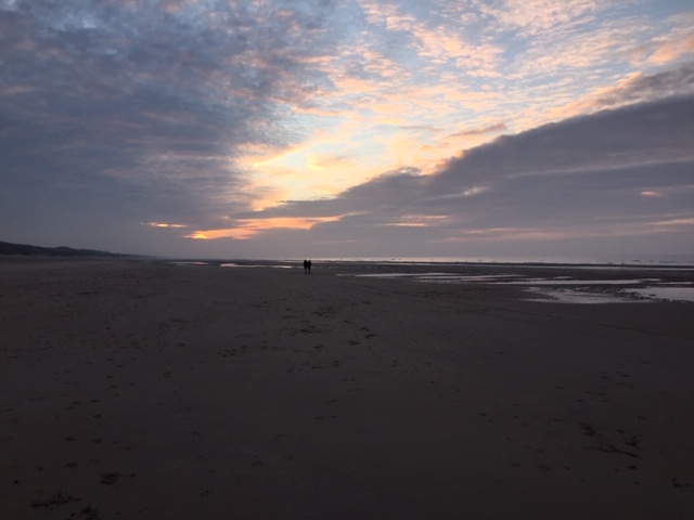 Het desolate strand van De Haan (januari 2020)