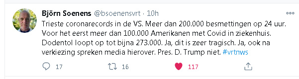 covid-19 - USA - twitter - Björn Soenens - 12 december 2020