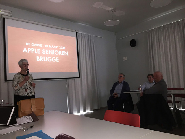 Vergadering Apple Senioren Brugge (10 maart 2023)